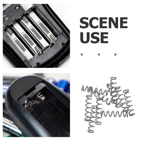 10 Pack High Tensile Stainless Steel Compression Springs Assortment Kit Perfect For DIY Mechanical Mods, Small Hardware Repairs, And Precision Shock Absorption Tasks That Actually Hold Up On Your Next Build Project. Steel springs in battery compartment and device repair use