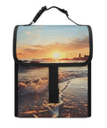 Sunset View Beach Lunch Box Insulated Leak Proof Tote with sunset beach design, front view
