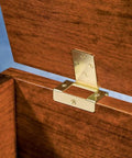 No Mortise Chest Hinge With Brass Plated Steel Lightweight Yet Heavy Duty Cabinet Hinge For Wood Surface Mounted Lid Support