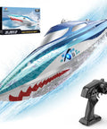 High Speed RC Shark Boat With LED Eyes And Rad Graffiti Design Over 20 MPH Proportional Remote Control 2 4GHz Racing Boat