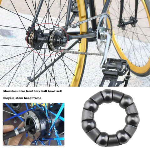 4 Pack Bike Ball Bearing Retainer Cage With 7 Balls For Front Wheel Bearing Bracket And Bicycle Repair Accessory One Quarter Inch Size Durable Pro Grade Replacement Part For Smooth Wheel Spin And Quiet Operation attached to bicycle wheel hub