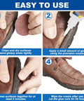 Steps for using Heavy Duty Shoe Glue 100g Clear Adhesive For Rubber Soles And Leather Waterproof Sneaker Glue For Boots Heels Tennis Shoes Insole Repair Strong Boot Fix Ultimate Shoe Repair Kit