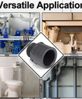 4 Pack 1 Inch PVC Pipe Fittings Male Adapters Schedule 80 Socket to NPT Connectors in plumbing applications collage