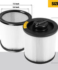 Beefed Up Vacuum Filter Replacement For DXV Series Shop Vacs Fits DXV06P DXV10S DXV09P DXV09PA 5.8 Inch ID 7.4 Inch Long 8.6 Inch High