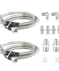 6AN Stainless Steel Braided Transmission Cooler Hose Line Kit For TH350 TH400 700R4 NP700RTL And 4L60E Series Universal Chevy Ford Mopar