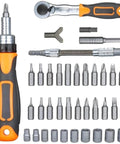 Top Tier Mechanic Tool Set For Car Maintenance And DIY Repairs Featuring Magnetic Ratchet Screwdrivers With Torx Bits In A 135 Piece Gray Combo Kit For Pros And Home Users To Fix Everything With Ease, 135-piece chrome vanadium steel kit with ratchet driver and sockets