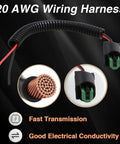 Boss Tier Battery Current And Voltage Sensor With Wiring Harness Exact Swap For Honda Civic showing 20 AWG wiring harness with connectors.