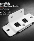 Beefy 2 In 1 Cold Rolled Steel Corner Brace And Furniture Connector With Safety Card Slot For Beds Tables Shelves Wardrobes