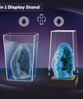Geodes Growing Science Kit For Kids Ages 6 8 12 With Crystal Growth In 24 Hours STEM Educational Toys with display stand