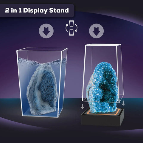 Geodes Growing Science Kit For Kids Ages 6 8 12 With Crystal Growth In 24 Hours STEM Educational Toys with display stand