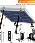 Aluminum Alloy Solar Panel Mount With Adjustable Tilt Brackets Black Anti Corrosion Stand For 50W To 400W Panels