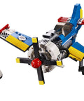 Creator 3in1 Race Plane Build Kit With Helicopter And Jet Modes, 333-Piece Set, plane model with open cockpit and propeller