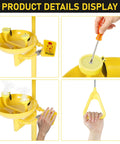 Heavy Duty Emergency Shower And Eye Wash Station With Adjustable Water Pressure Built In Filter Splash Resistant Column
