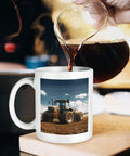 Fantasy Farm Tractor Ceramic Coffee Mug With Large Easy Grip Handle For Coffee And Tea Sippin Sublimation Ready Personalized