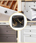 Abstract Marble Fluid Art Black Gold Drawer Pulls 4 Pack Clear ABS Glass Cabinet Handles With Screws for furniture upgrade