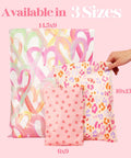 Designer Poly Mailers 6x9 Inch 100 Pack Heavy Duty Waterproof Self Seal Shipping Bags For Small Businesses Large Mailing Envelopes Tear Resistant Bulk With Six Chic Designs Pink Coquette Style