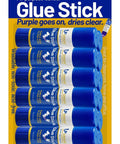 12 Count 6g Glue Sticks, Purple Goes On Then Dries Clear, All Purpose Adhesive For Paper, Photos, Posters, Notes, And Projects