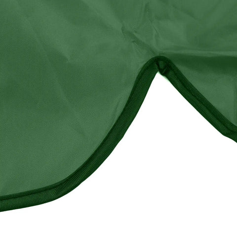 Outdoor Patio Swing Cover With 210D Silver Coated Oxford Fabric, close-up of durable dark green material.