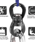 Heavy Duty 35kN Swing Swivel Rotational Device For Tree Swings And Aerial Gear with 7075 aluminum and anodized finish.