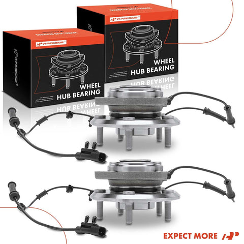 Beefy Front Wheel Bearing And Hub Assembly With ABS For Jeep Wrangler JK 2011-2017 And 2018 5 Lug 2-Pack High-Load Replacement