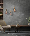 Modern living room with Vintage LED Edison Bulb With Black Metal Cage For Home Use Warm 2200K Soft White 3.5W Low Power Dimmable