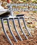 5-Tine Garden Fork Head Replacement For Spading And Digging, heavy-duty manganese steel breaking soil, rust-resistant coating