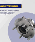 Rear Wheel Bearing And Hub Assembly 512570 For 2016 To 2021 Honda Civic Rear And 2019 To 2022 Honda Insight Rear With 5 Lug Bolts And ABS Replacement Today, view of front side showcasing sealing performance