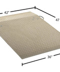 Hella Reliable Premium Aluminum Dock Plate Ramp Bridges The Gap Between Freight Trucks And Warehouse Docks For 500 Lb Loads With Secure Locking Metal Legs, 42x36 inch size