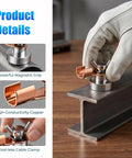 Rock Solid Magnetic Ground Clamp For Car SUV Truck Making Tack Welds And Cuttings on metal with high-conductivity copper wire.