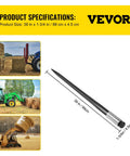 Beefed Up 39 Inch Hay Bale Spear With 3600 Pound Capacity Quick Attach Square Bale Spear For Buckets And Loaders