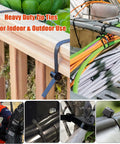 Heavy Duty Zip Ties 200 Lb 36 Inch Extra Long Cable Ties Wide 0.35 Inch Nylon Straps For Outdoor Use securing various items