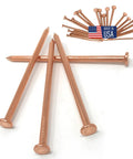 Pure Copper 3.5 Inch Nail Spikes 22 Pack Heavy Duty Tree Stump Root Removal Eco Friendly Chemical Free USA Made Durable Spikes