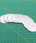 45mm Wavy Rotary Cutter With 10 Piece Pinking Circular Refill Blades For Fabric Paper Leather Crafts Quilting Patchwork