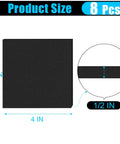 Eight Pack Adhesive Neoprene Foam Padding Sheets Half Inch Thick Four By Four Inches Self Stick Vibration Dampening Pads