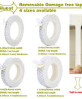 Damage Free Double Sided Tape Three Quarters Inch Wide By Twenty Feet Removable Mounting Strips For Posters Photos Art Rugs And Carpets Heavy Duty Wall Adhesive Foam Tape For Damage Free Hangs, 3/4in roll