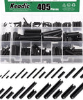 405 Piece Roll Pin Set With 27 Sizes Slotted Spring Pins For Dowel Tension And Expansion Black Steel Pins M1.5-M10