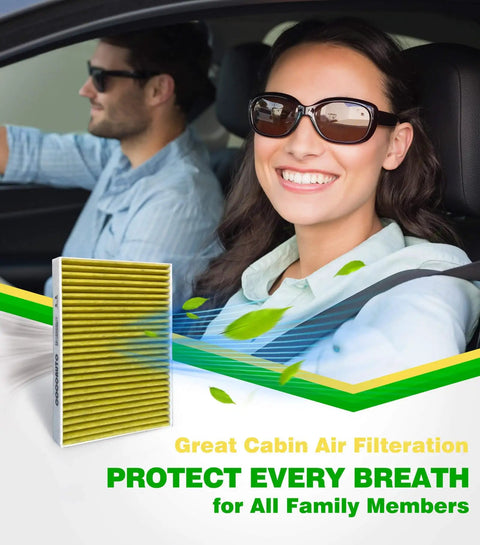 Activated Charcoal Cabin Air Filter For Audi Q7 Q5 A4 A5 A6 A7 Q8 S4 S5 SQ5 RS5 And Porsche Cayenne 2019 2025, odor protection