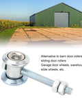 Tough As Nails M10 Track Roller Wheels featuring 38mm diameter stainless steel roller and bolt for sliding door installations.