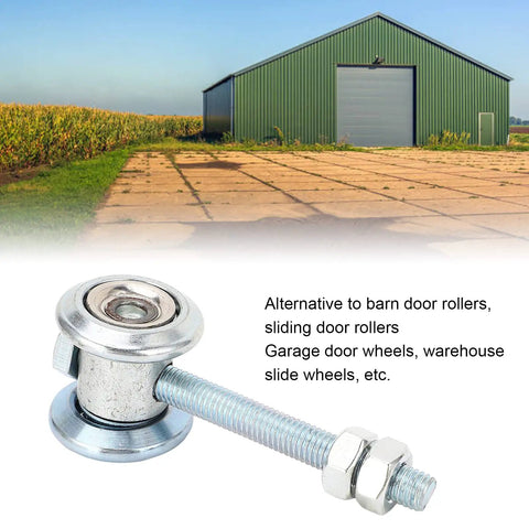 Tough As Nails M10 Track Roller Wheels featuring 38mm diameter stainless steel roller and bolt for sliding door installations.