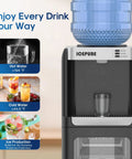 Water Cooler Dispenser With Built In Ice Maker And Bullet Ice Hot And Cold Water Quick Ice In Minutes Up To 33 Lbs Per Day