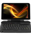 Tough As Nails Rugged 6 Inch Industrial Laptop With N4120 Quad Core Processor RS232 Serial Port Gorilla Glass 4 Screen open on table.