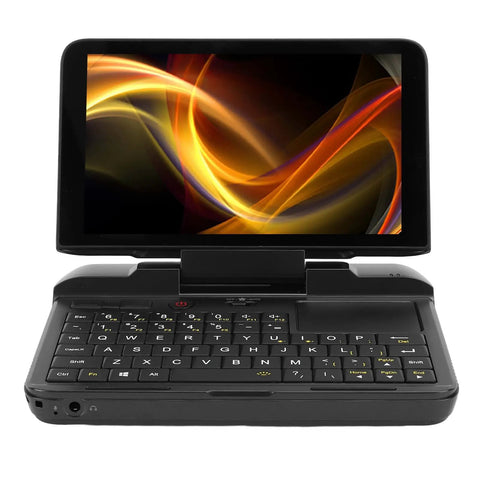 Tough As Nails Rugged 6 Inch Industrial Laptop With N4120 Quad Core Processor RS232 Serial Port Gorilla Glass 4 Screen open on table.