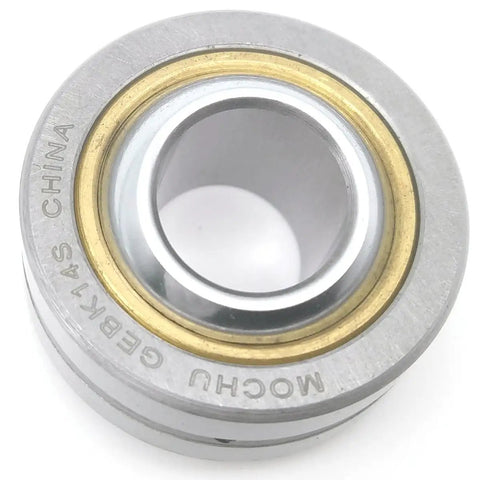 Rugged Gebk14s Radial Shaft Spherical Plain Bearing Metric 14Mm Id 34Mm Od 19Mm X 13.5Mm Width With Lubrication Grooves close-up view