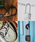 2 Pack 2.6 Inch Shackle 4 Digit Keyless Combination Locks Waterproof Outdoor Padlocks for lockers and gates in various settings