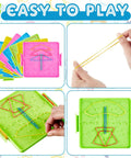Twelve Double Sided Geoboards With Rubber Bands For Kids Geometry Learning Classroom Set Back To School Durable Plastic Six Point Nine By Six Point Three Inches Great For Teachers And Fam Math Activities