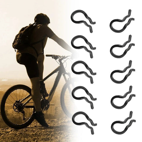 Premium 6X Brake Pad Caliper Repair Kit With Essential Spring Clips And Pin Set Perfect For Mountain Bike Riders Looking To Upgrade Their Suspension Setup And Keep Their Ride Smooth On Tough Terrain Anytime. black steel brake spring clips set