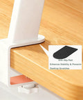 Grab These Rock Solid 2 Pack Desk Clamp Brackets For Heavy Duty Floating Table Support, showcasing anti-slip pad for stability.