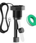Replacement Flow Switch For Hayward Goldline Aquarite Salt Systems No Tools Needed Easy Install Precise Flow Sensor Direct Fit Durable Metal Body Replaces Common Models For Reliable Water Flow Detection, black flow switch with cable and gasket