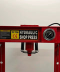 Heavy Duty High Capacity Dual Speed Hydraulic Shop Press Providing Smooth Fast And Slow Pump Action For Knuckling Through Rusty Bushings And Daily Garage Grinds, 50 ton with gauge.