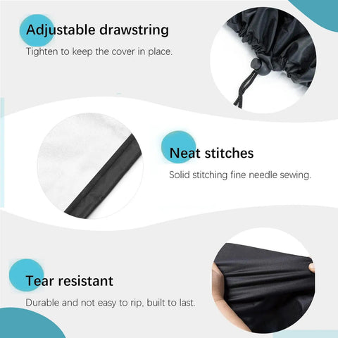 All Weather Indoor Outdoor Exercise Bike Cover for Cannondale Smart Trainer 210D with adjustable drawstring and neat stitching